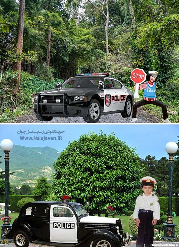 دانلود بک گراند طراحی عکس با ماشین پلیس – سایت نسل جوان