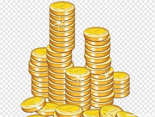 دانلود فایل png سکه های طلایی بصورت دوربری شده