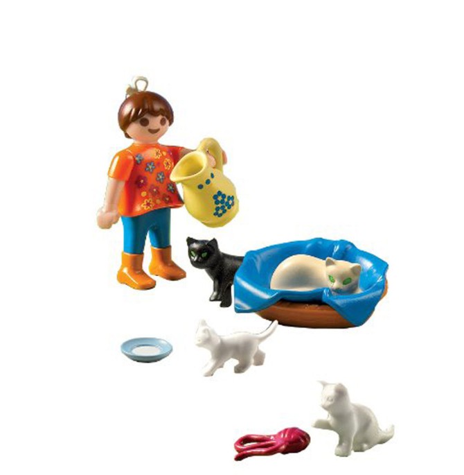 اسباب بازی | عکس عروسک | دختربچه با گربه و بچه هایش مدل 5126 ...