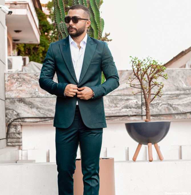 قیمت و خرید کت و شلوار مردانه مدل Reyzn- رنگ سبز