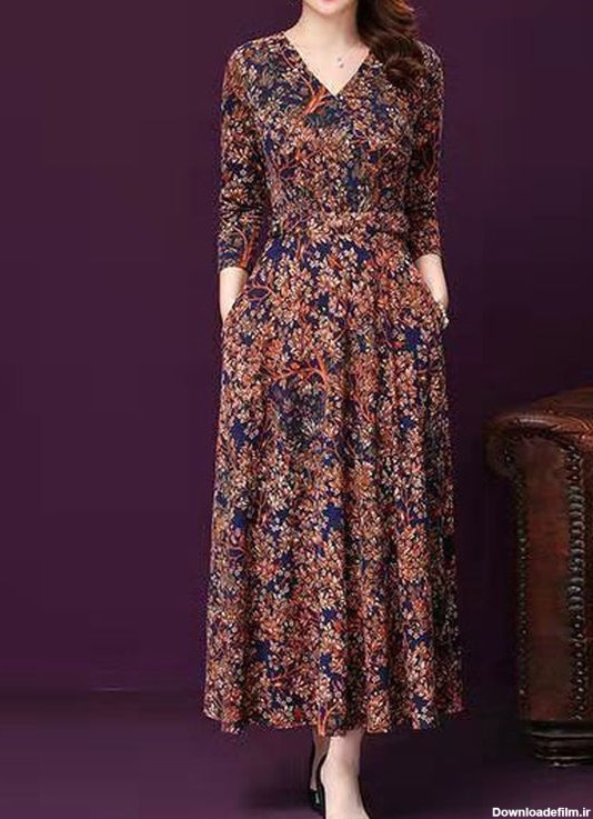 26 مدل لباس ریون گلدار مجلسی ❤️ پرانا