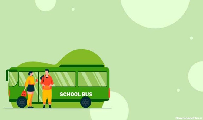 طرح لایه باز پس زمینه اتوبوس مدرسه