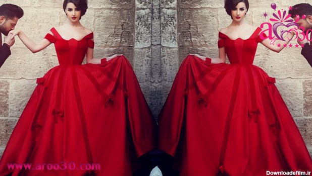 مدل لباس نامزدی رنگ قرمز