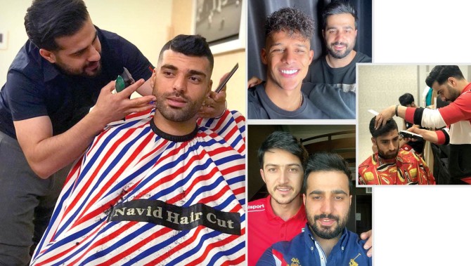اینجا فوتبالیست های ایرانی خوشگل می شوند! /آرایشگر اختصاصی شان ...