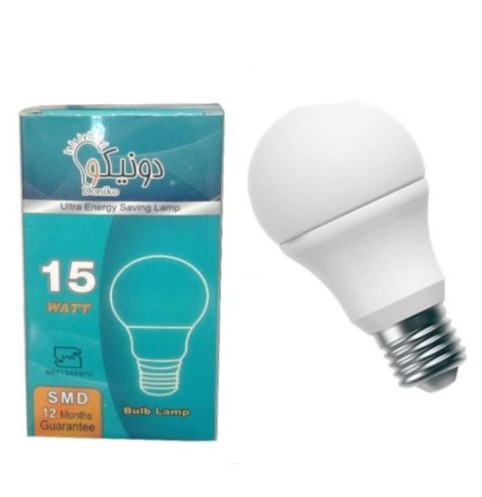 لامپ حبابی LED مهتابی 15 وات دونیکو | کالای برق هورسان الکتریک