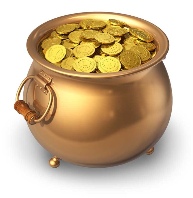 دانلود تصویر با کیفیت ظرف طلایی و سکه های طلا | تیک طرح مرجع ...