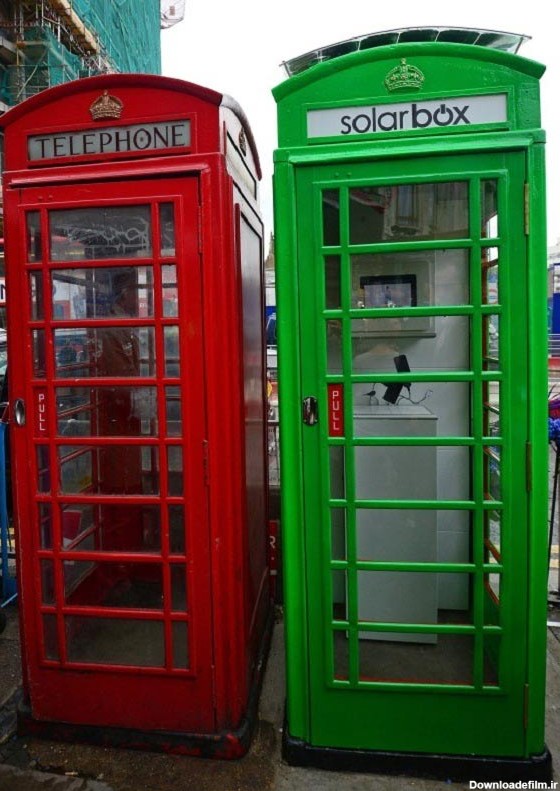 باجه های قرمز رنگ تلفن در لندن سبز می شوند