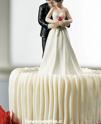 عکس عروس و داماد روی کیک