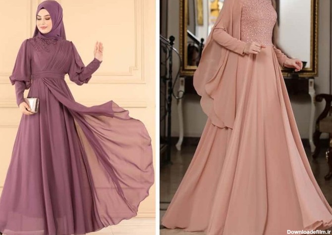 40 مدل لباس مجلسی بلند با پارچه حریر (شیک و‌ جدید)❤️ پرانا