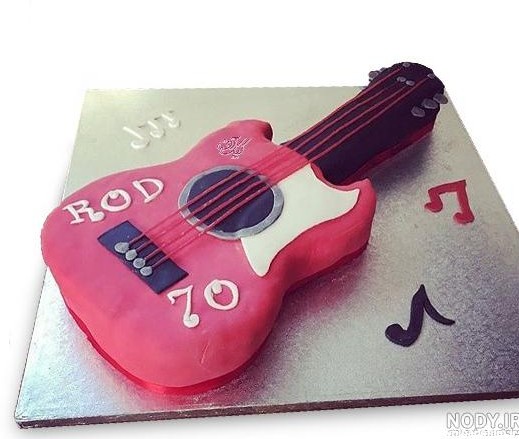 عکس کیک تولد دخترانه گیتار