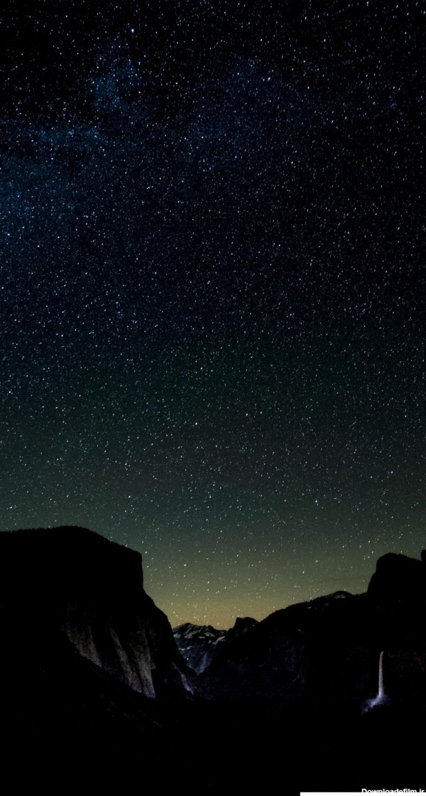عکس آسمان در شب با ستاره