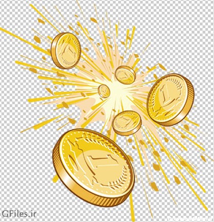 دانلود فایل ترانسپرنت سکه های پول طلایی با فرمت png و فاقد بکگرند
