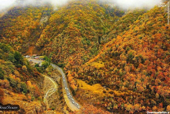 مشرق نیوز - عکس/ طبیعت رنگارنگ پاییزی جاده چالوس