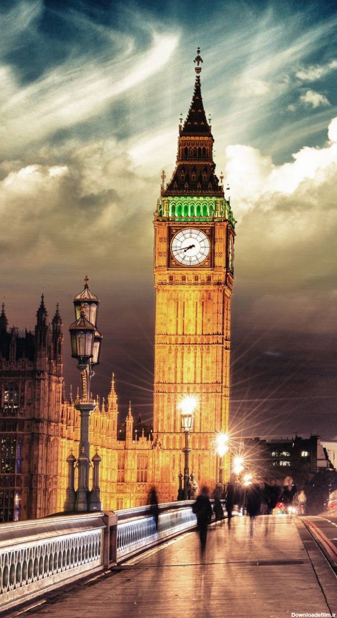 عکس زمینه ساعت بیگ بن شهر لندن پس زمینه | والپیپر گرام