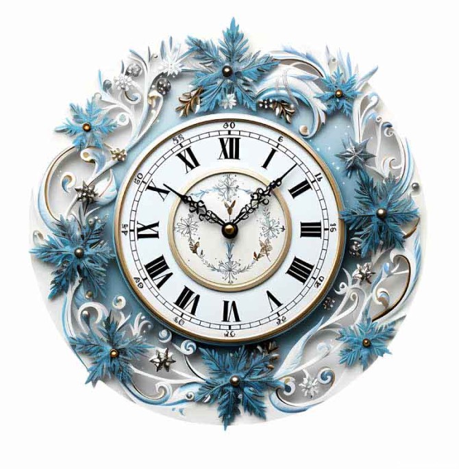دانلود طرح ساعت با تزئین گل