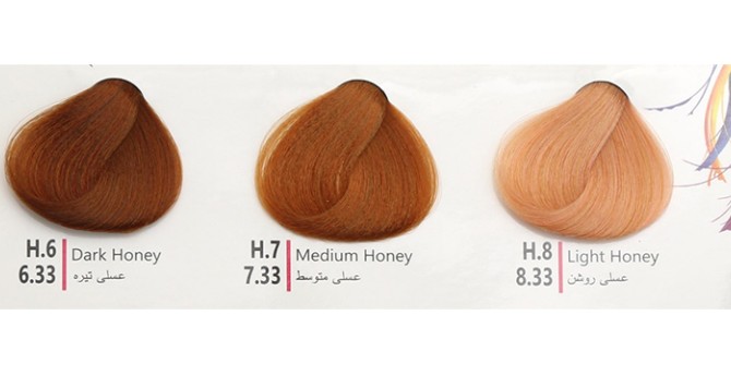 کاتالوگ رنگ مو عسلی