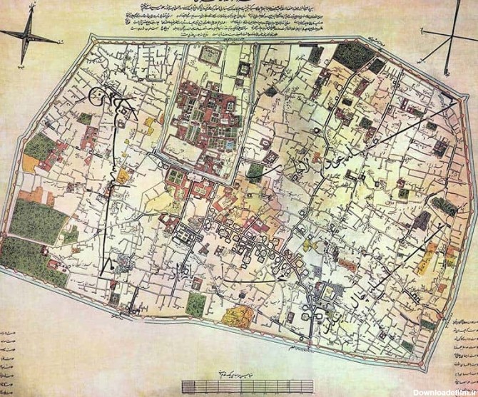 نقشه کرشیش؛ اولین نقشه از دارالخلافه تهران