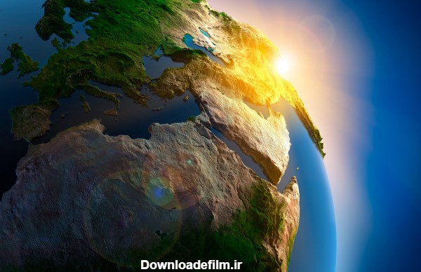 طولع خورشید در کره زمین earth sunrise wallpaper