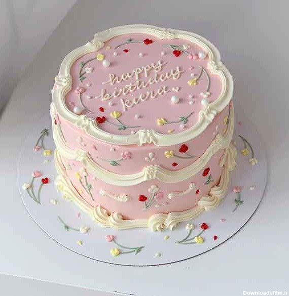 کیک تولد شیک و خاص 2023; ایده دیدنی تزیین کیک به شکل جذاب با خامه ...