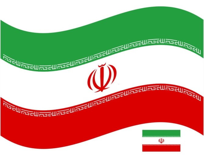 نقاشی پرچم ایران ساده و زیبا برای رنگ آمیزی کودکان