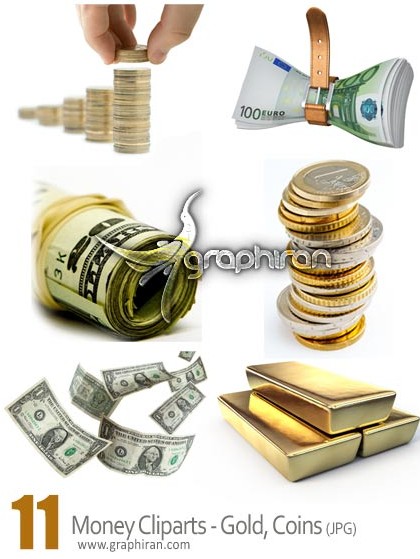 دانلود کلیپ آرت های پول،سکه و طلا - Money Stock Photo