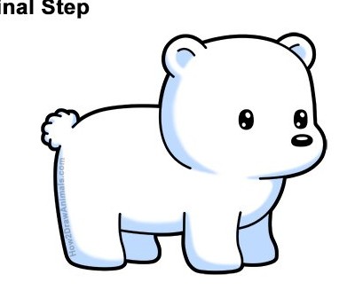 عکس خرس قطبی کودکانه