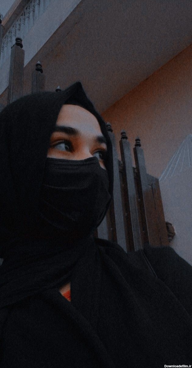 عکس دختر با حجاب خوشگل برای پروفایل با ماسک