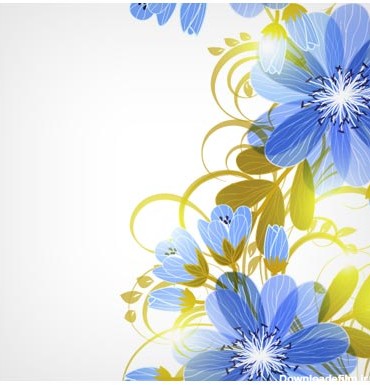 گل های تزئینی وکتوری مناسب برای طراحی کارت عروسی و دعوت (Beautiful flowers wedding Invitation Card vector)
