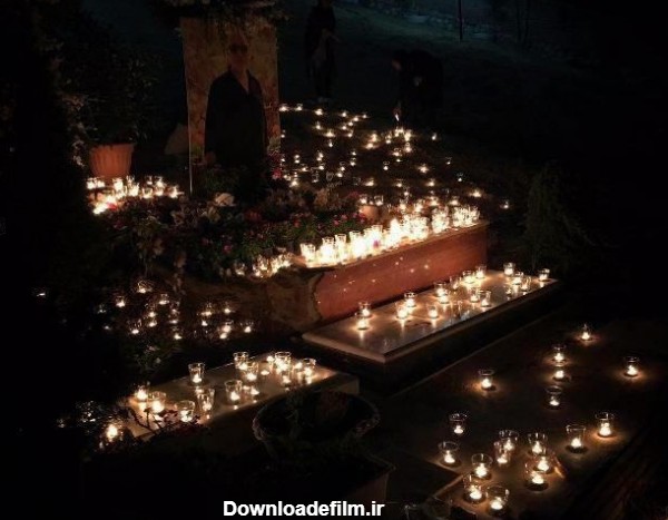 عکس | شب اول قبر کیارستمی اینگونه رقم خورد - خبرآنلاین