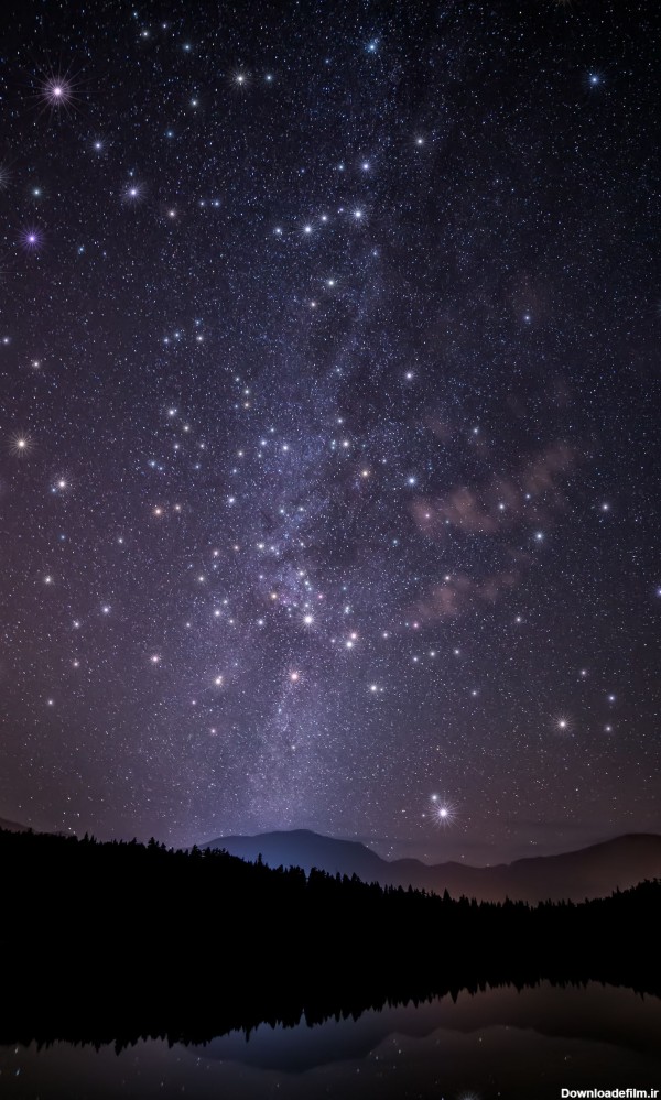 عکس ستاره در آسمان شب