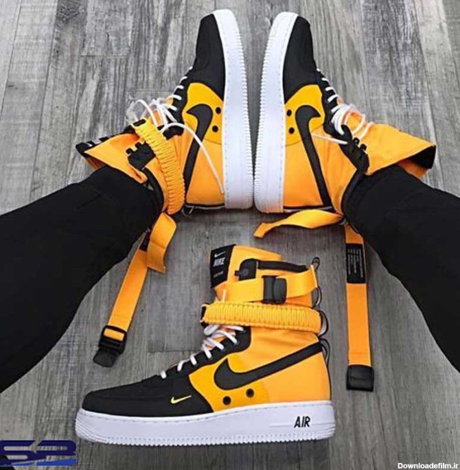 مشخصات ، قیمت و خرید کفش نایک ایرفورس ساق دار بلند مشکی زرد-Nike ...