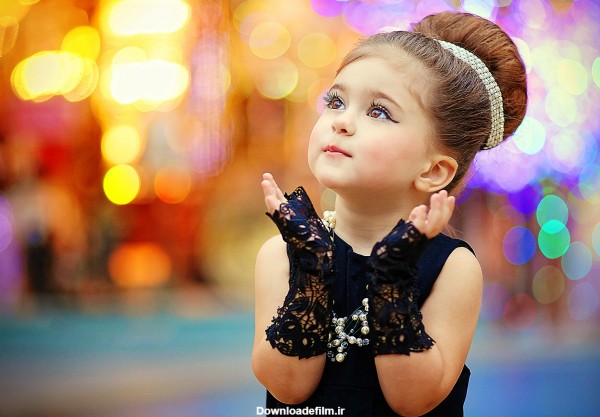 عکس دختر بچه با آرایش زیبا beautiful girl kid makeup