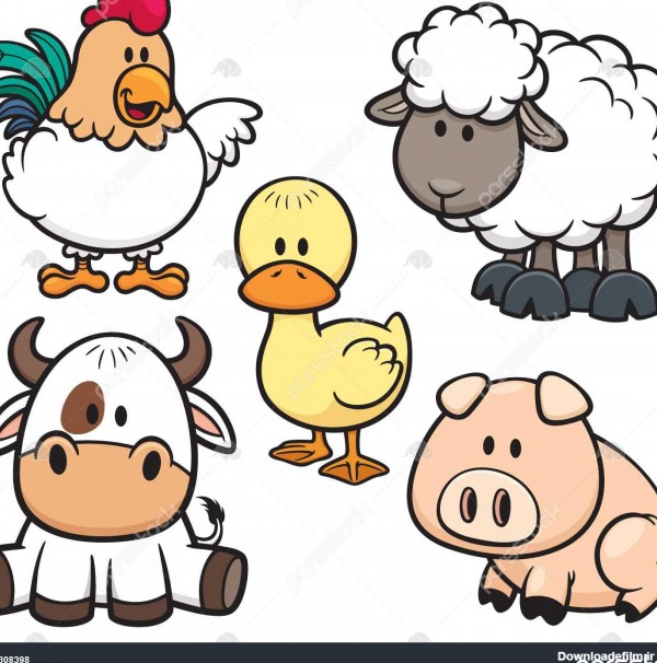بردار مجموعه تصویر کارتونی حیوانات مزرعه 1308398
