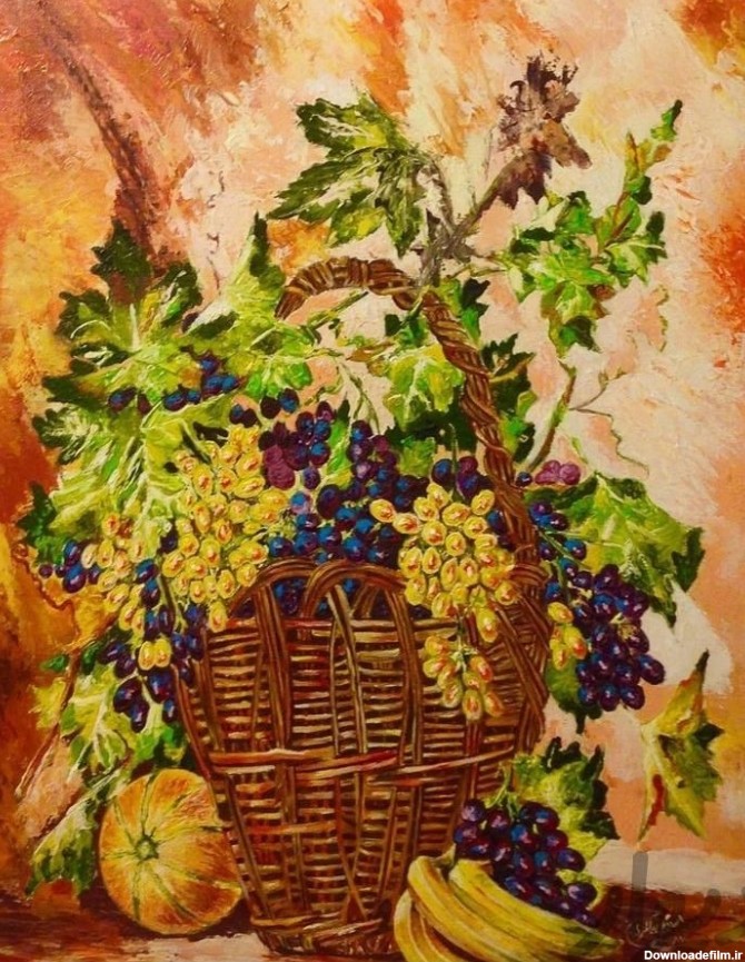 نقاشی ظرف میوه|تابلو، نقاشی و عکس|تهران, تجریش|دیوار