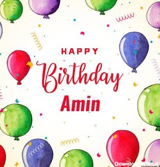 عکس پروفایل تبریک تولد اسم امین به انگلیسی Amin