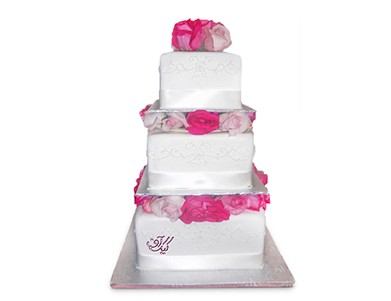سفارش کیک عروسی - کیک سالگرد ازدواج گل بهاری | کیک آف