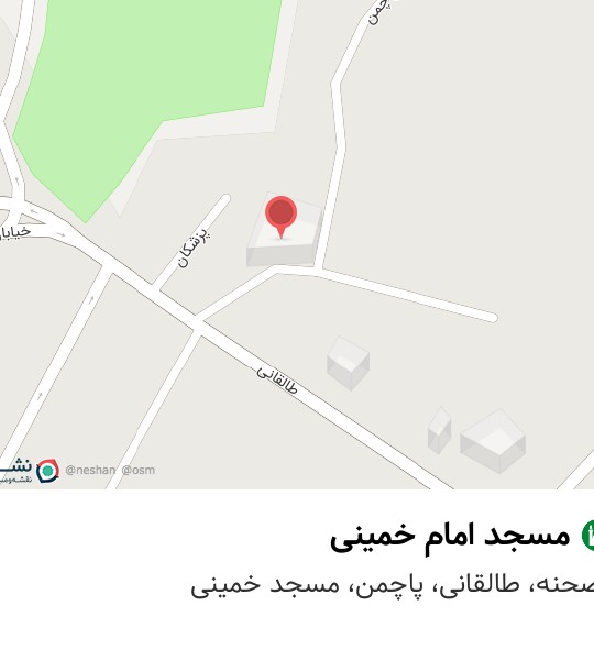 مسجد امام خمینی (صحنه) - نقشه نشان