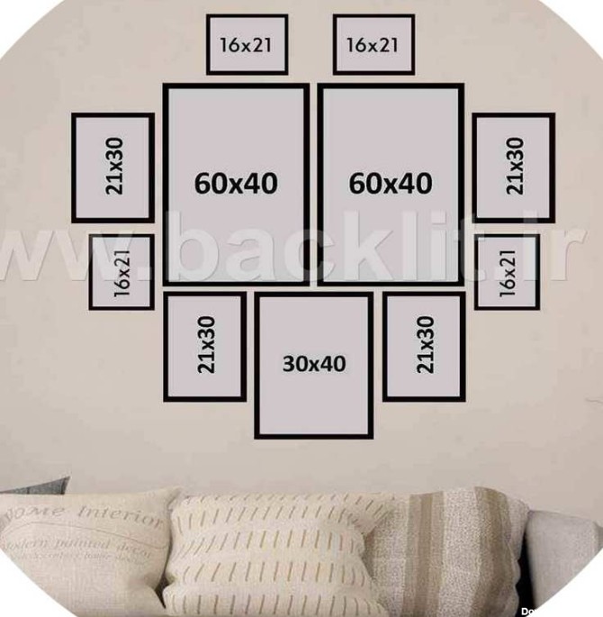 مدل قاب عکس روی دیوار