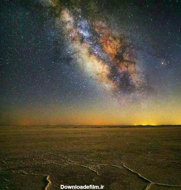 نمایی زیبا از کهکشان راه شیری- کویر خارا / عکس
