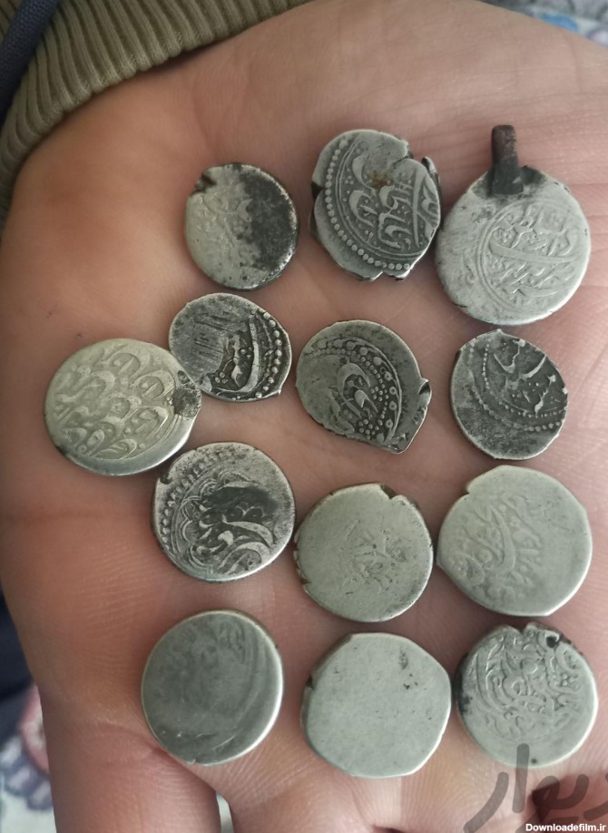 ۱۳عدد سکه نقره چکشی قدیمی|سکه، تمبر و اسکناس|قم، سالاریه|دیوار