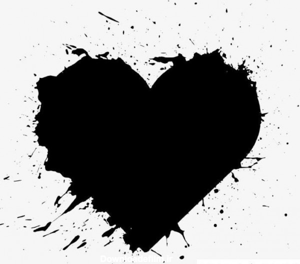 عکس قلب سفید سیاه ❤️ [ بهترین تصاویر ]