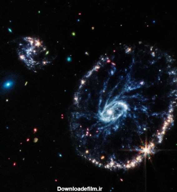تصویر جدید تلسکوپ "جیمز وب" از کهکشان "چرخ گاری"!- اخبار علم و ...