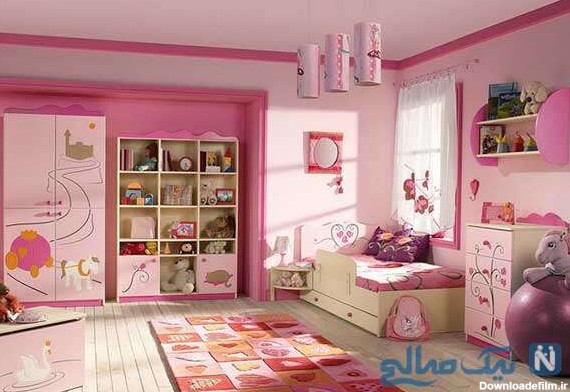 اتاق دخترانه شیک | ایده ای بسیار زیبا برای اتاق دخترانه شیک با رنگ ...