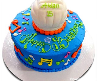 سفارش کیک تولد - کیک تولد پسرانه توپ و نت | کیک آف