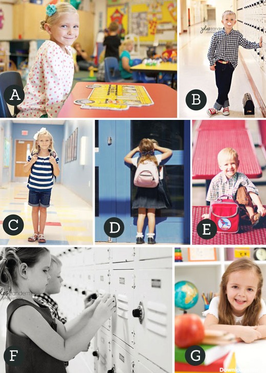 20 ایده عکاسی از کودک در روز اول مدرسه | ژست با لباس مدرسه، کتاب، گچ