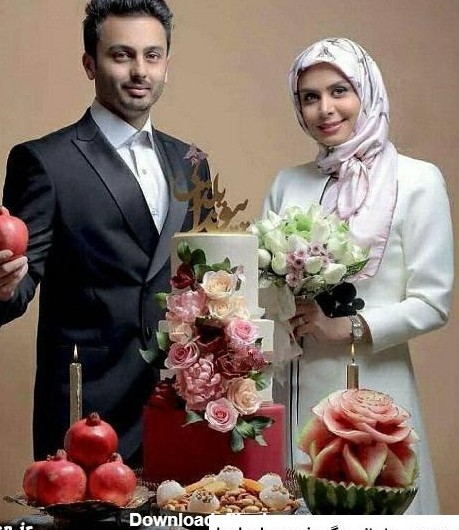 عکس عروس و داماد در شب یلدا