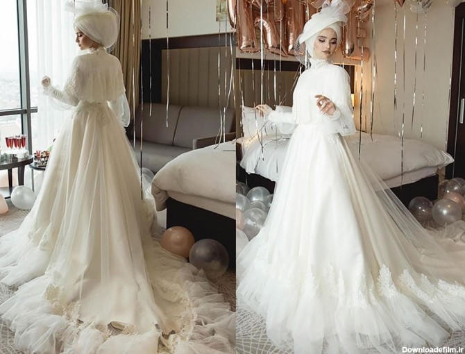 انواع لباس عروس پوشیده با حجاب ترند 2023 - مجله مدیسه