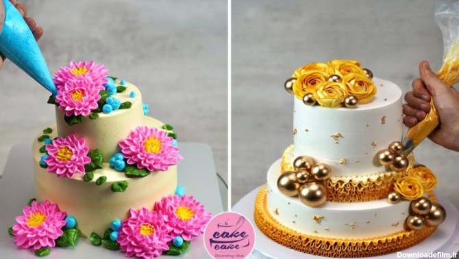 کیک آرایی حرفه ای - بهترین و زیباترین کیک دو طبقه برای هر مناسبتی