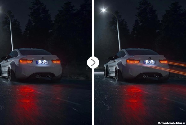 ایجاد افکت سرعت در تصویر به کمک ساخت نور مصنوعی