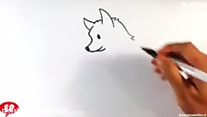 آموزش نقاشی کودکانه - آموزش نقاشی گرگ مخصوص مهد کودک